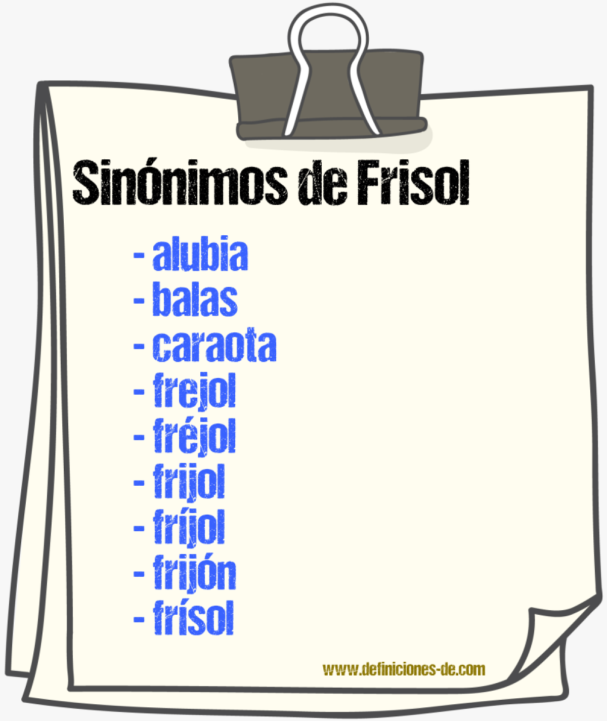 Sinnimos de frisol