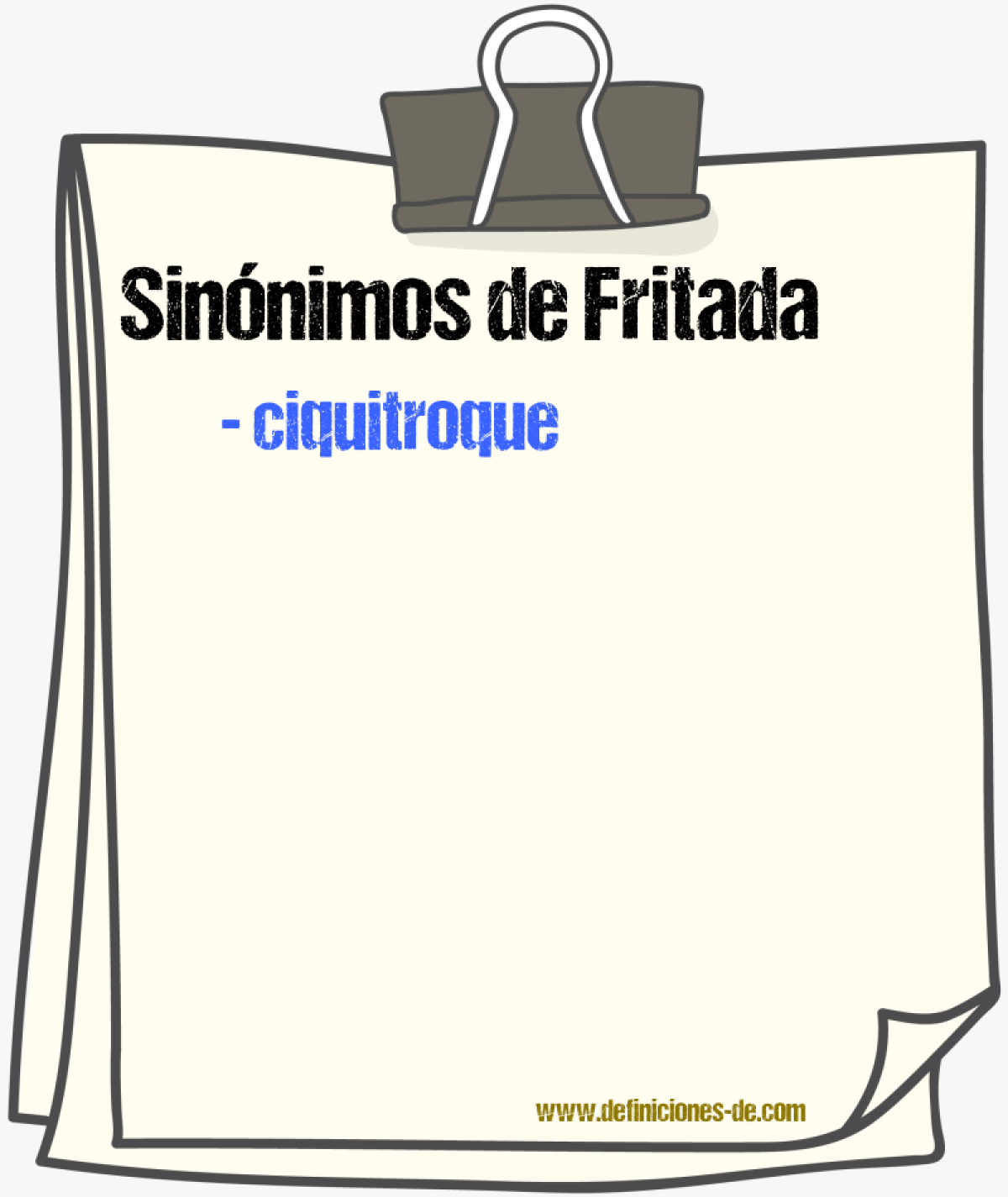 Sinnimos de fritada