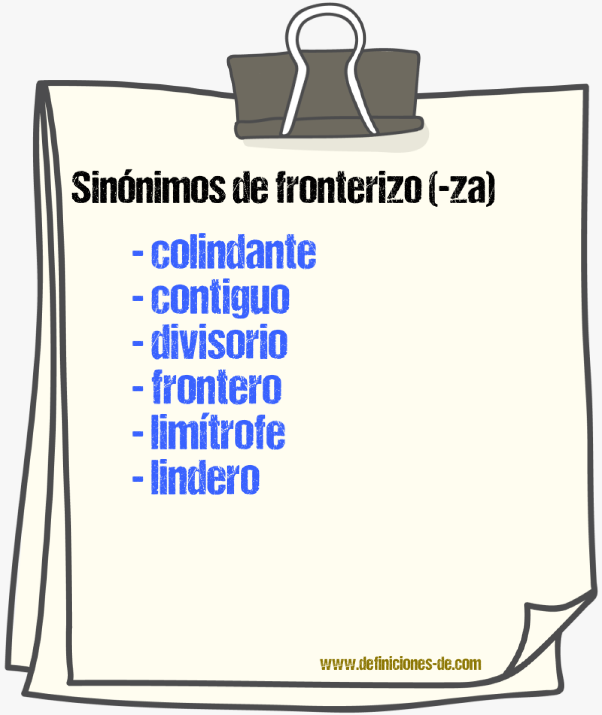 Sinnimos de fronterizo