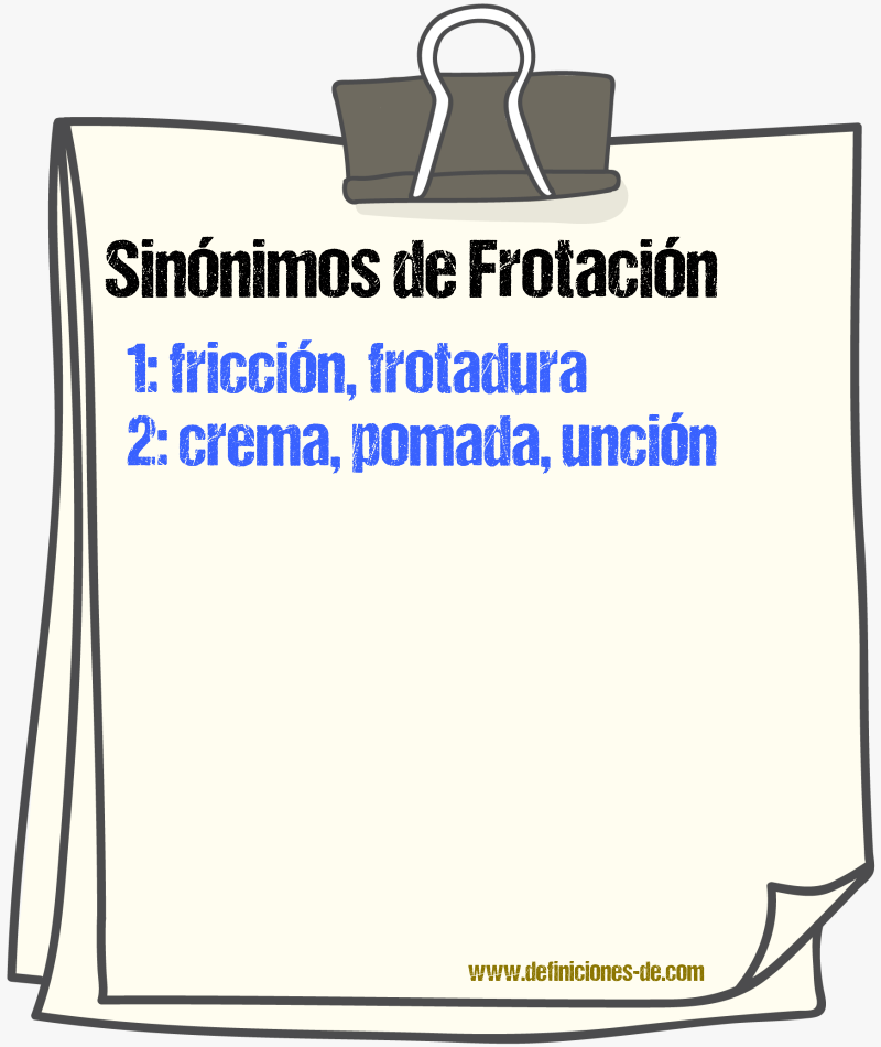 Sinnimos de frotacin