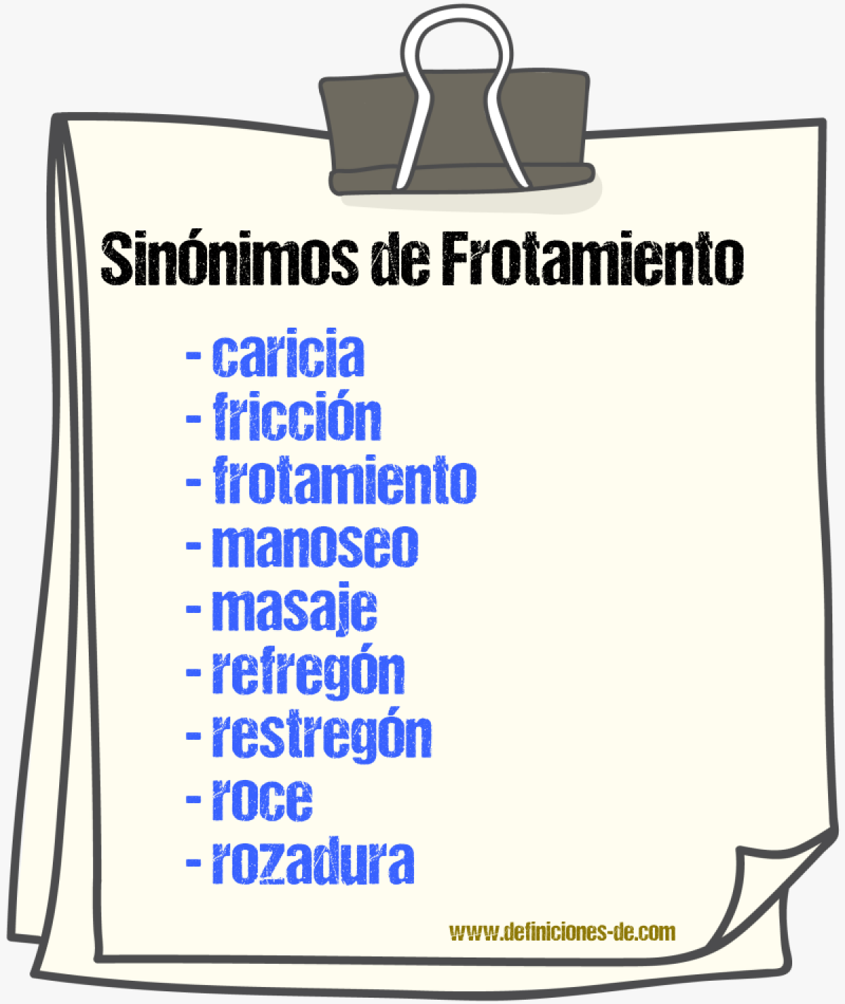 Sinnimos de frotamiento