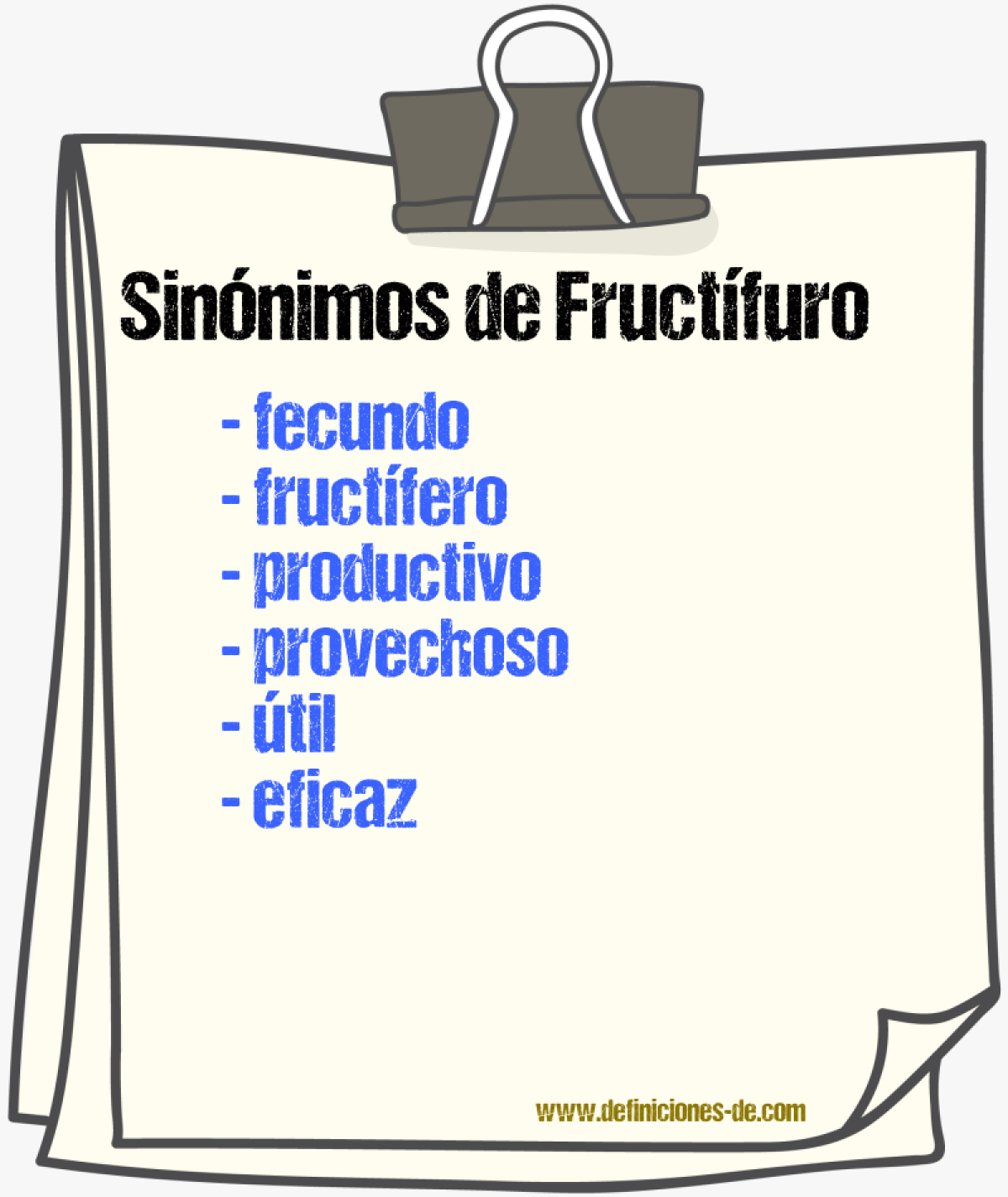 Sinónimos de fructífuro