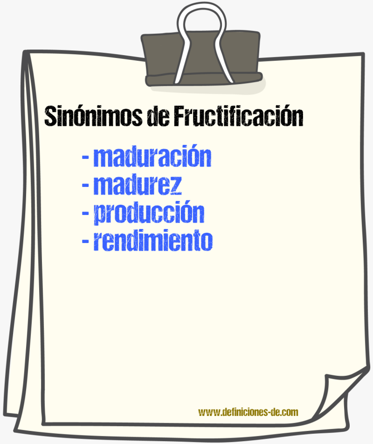 Sinnimos de fructificacin