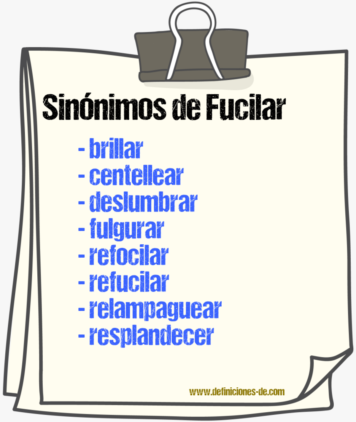 Sinnimos de fucilar