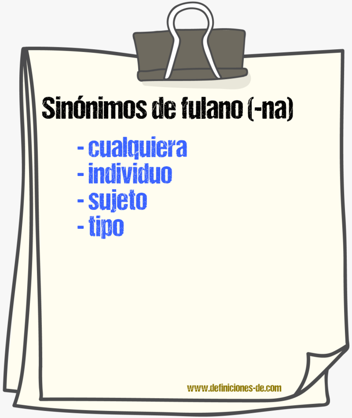 Sinnimos de fulano