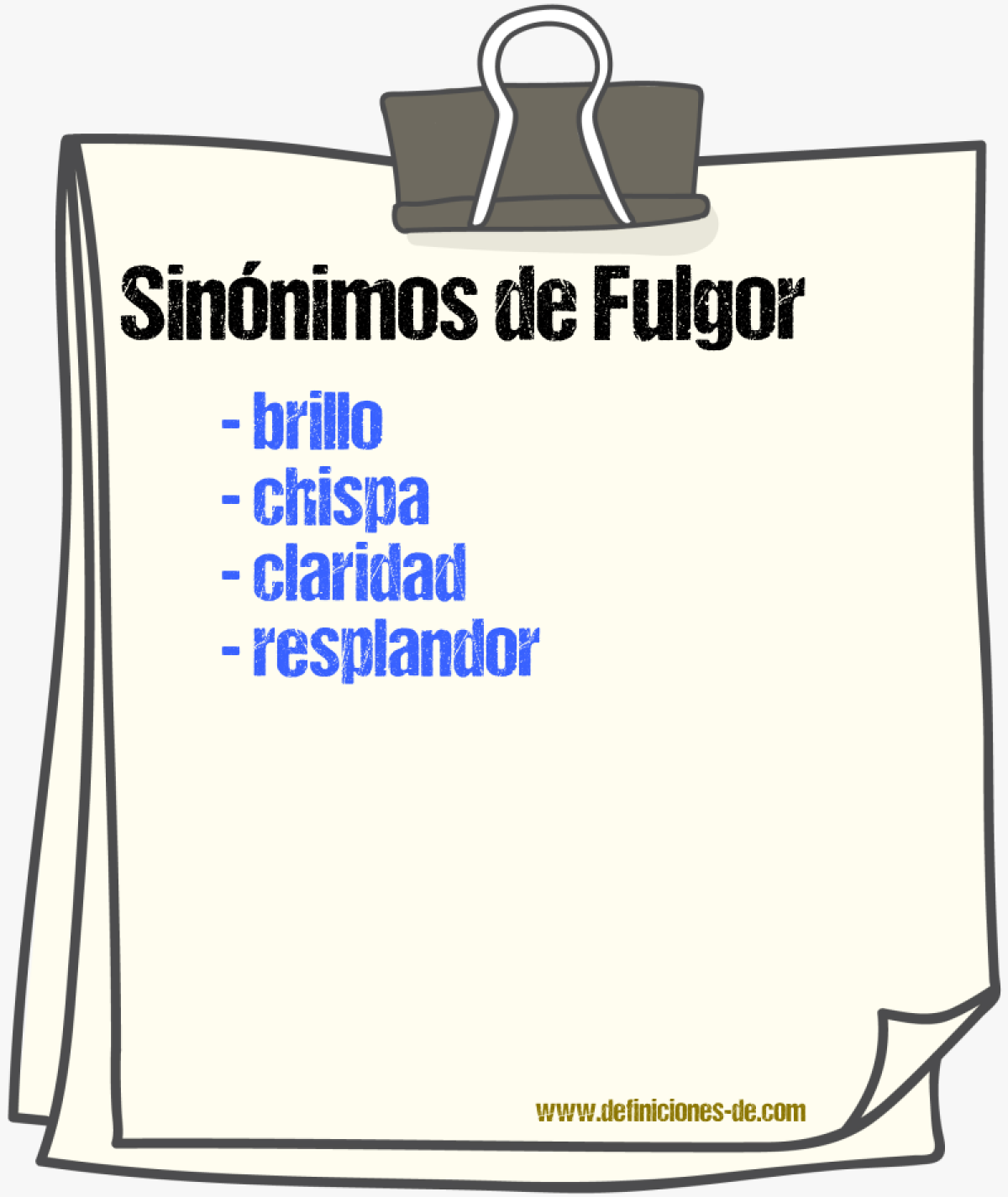 Sinnimos de fulgor