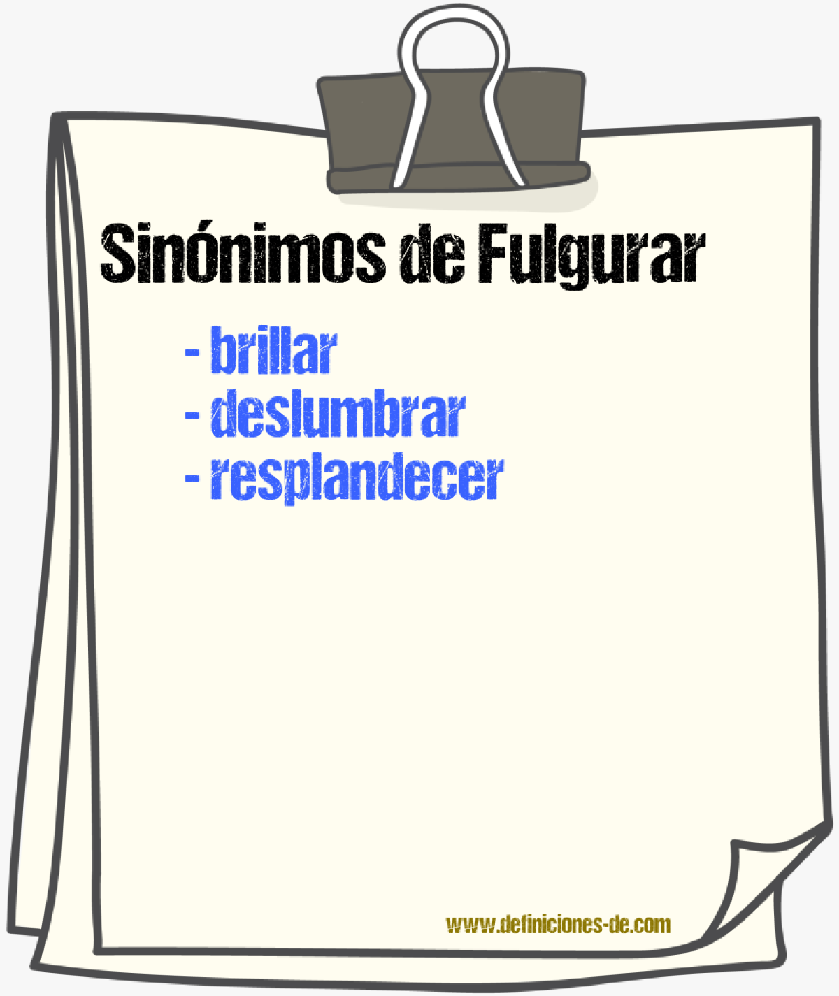 Sinnimos de fulgurar