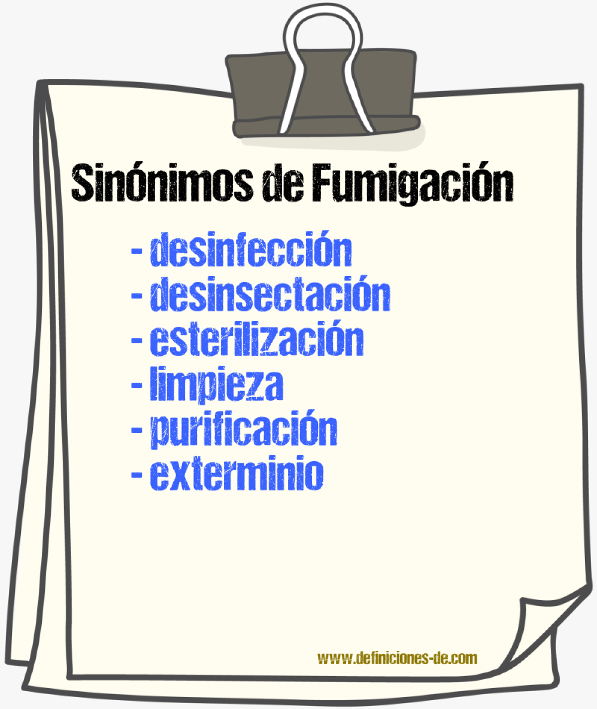 Sinnimos de fumigacin