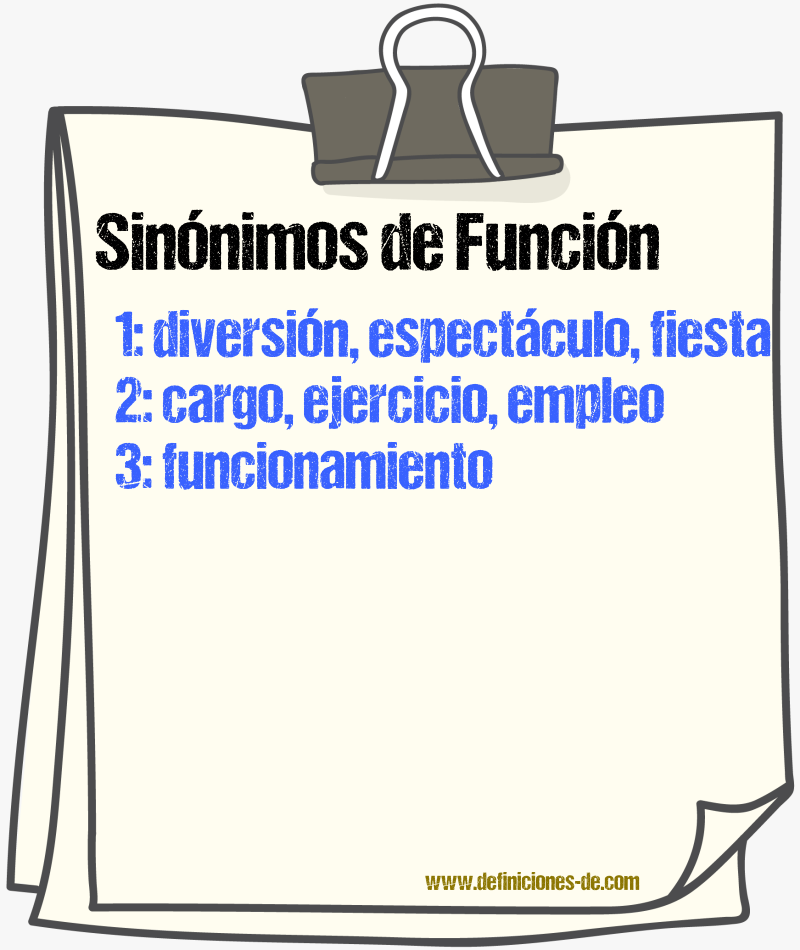 Sinnimos de funcin