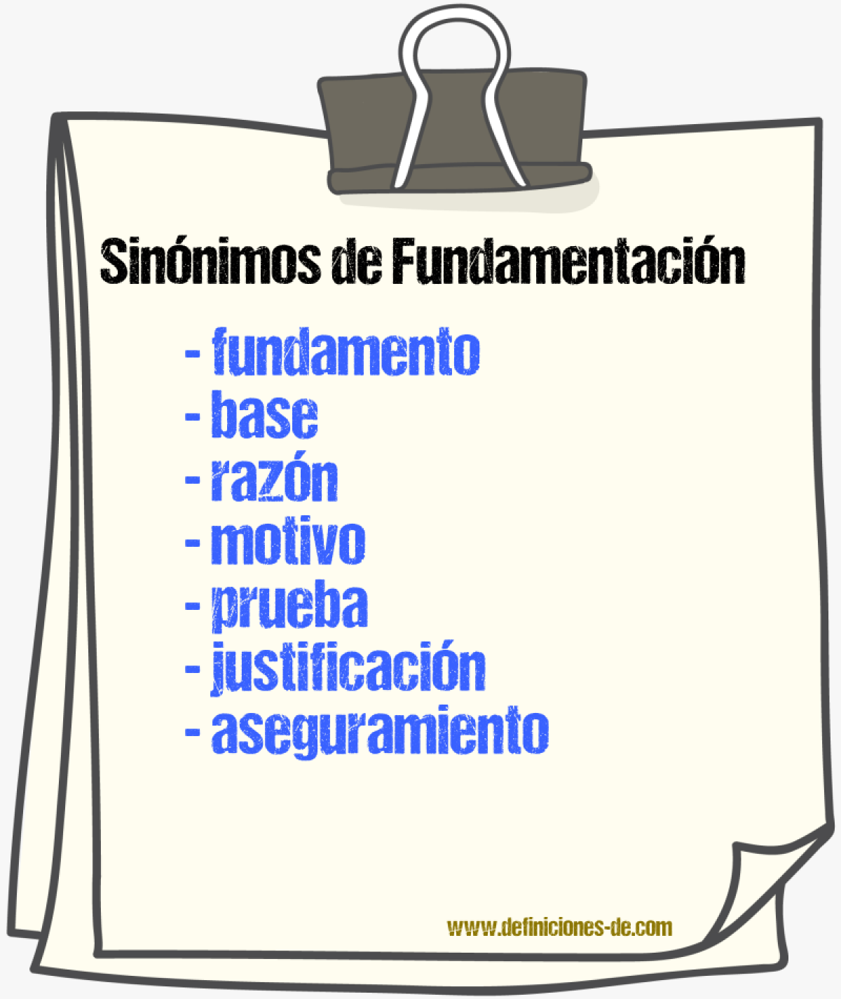 Sinnimos de fundamentacin