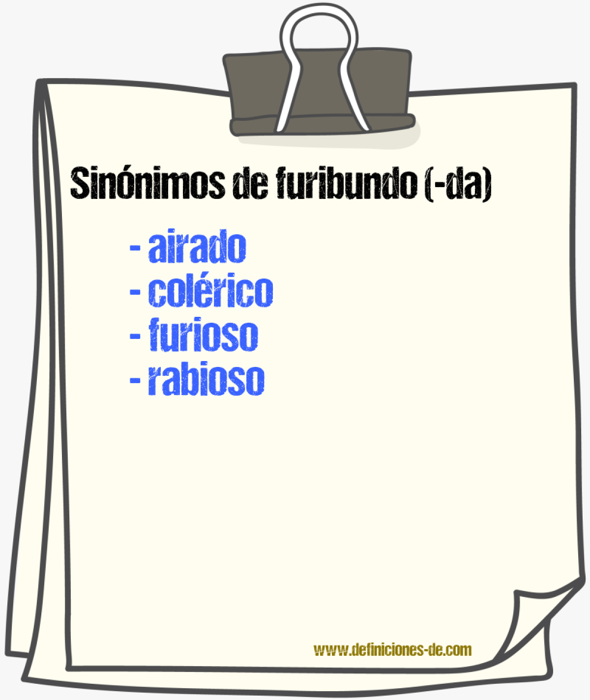 Sinnimos de furibundo