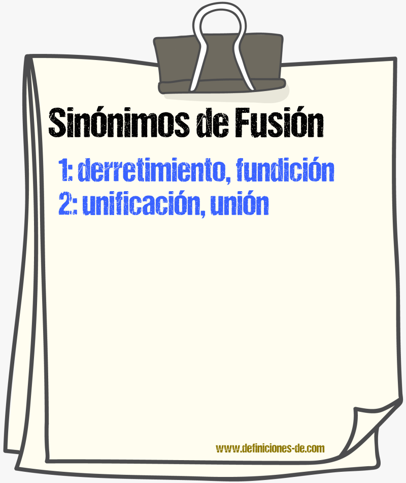 Sinnimos de fusin