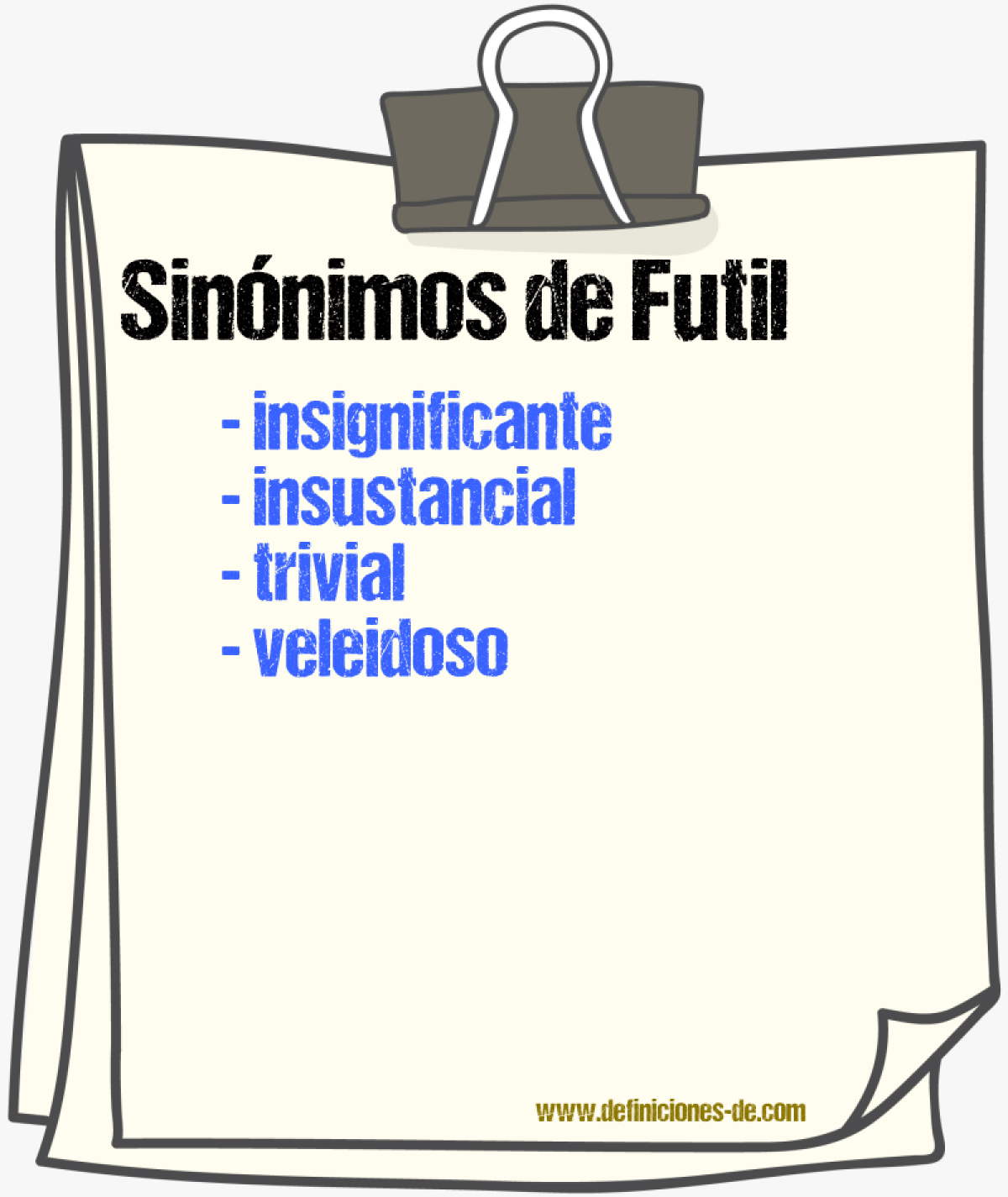 Sinnimos de futil