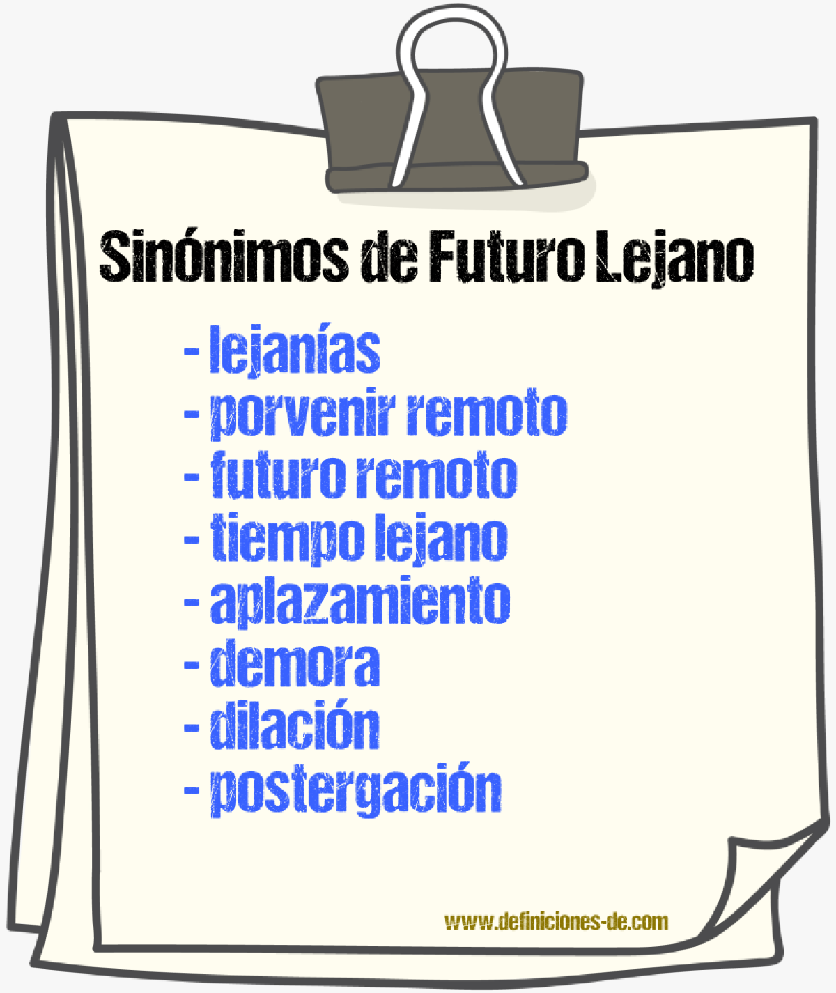Sinónimos de futuro lejano