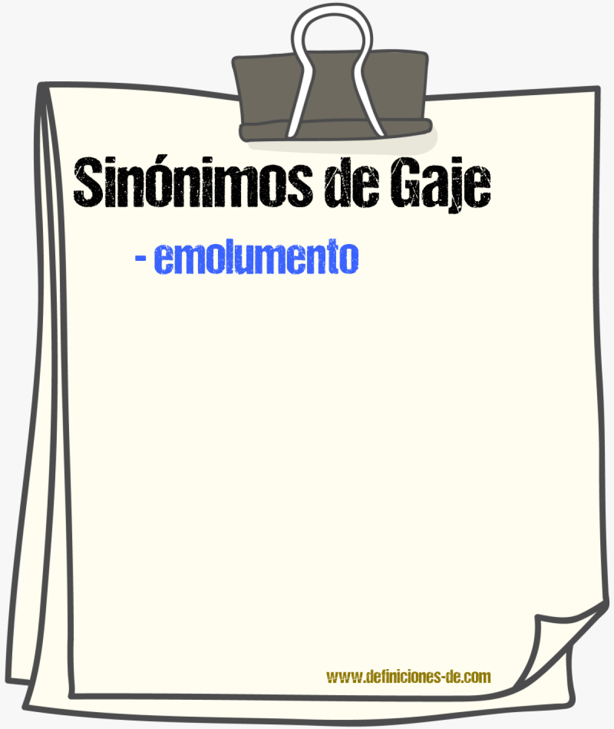 Sinnimos de gaje