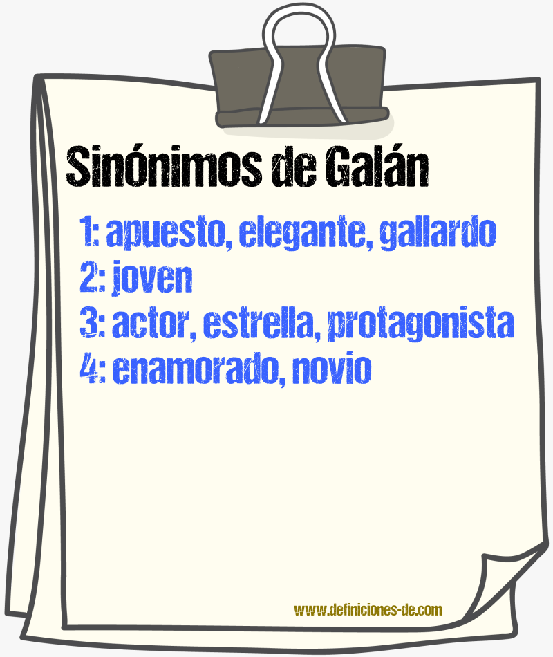 Sinnimos de galn