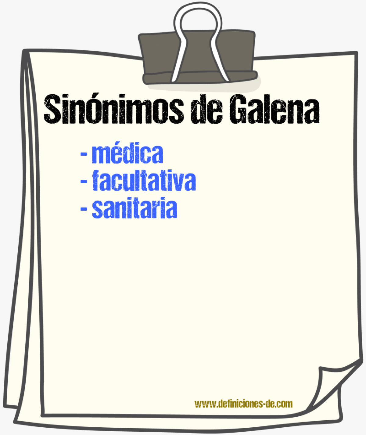 Sinónimos de galena