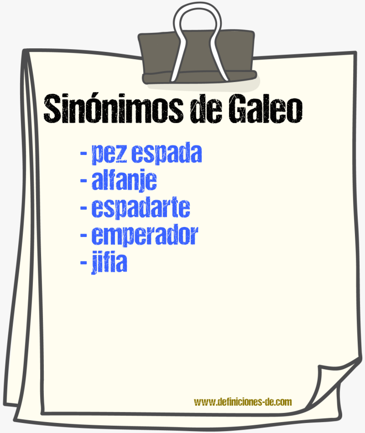 Sinnimos de galeo