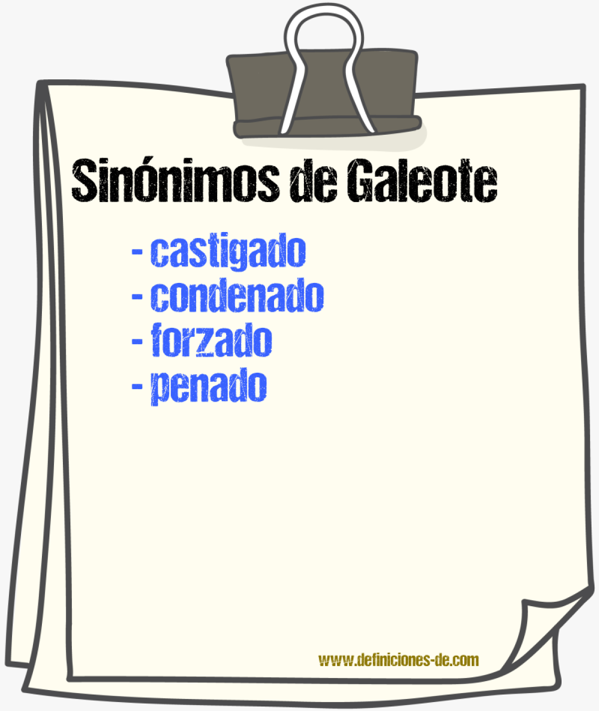 Sinnimos de galeote