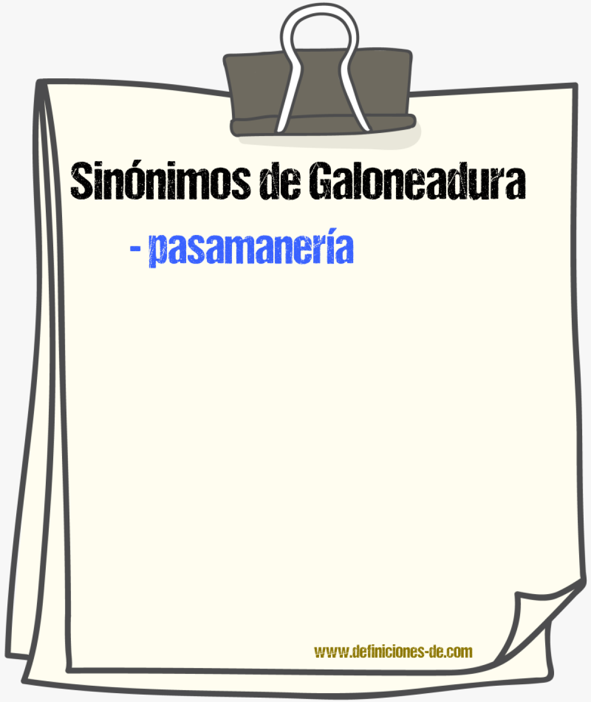 Sinnimos de galoneadura