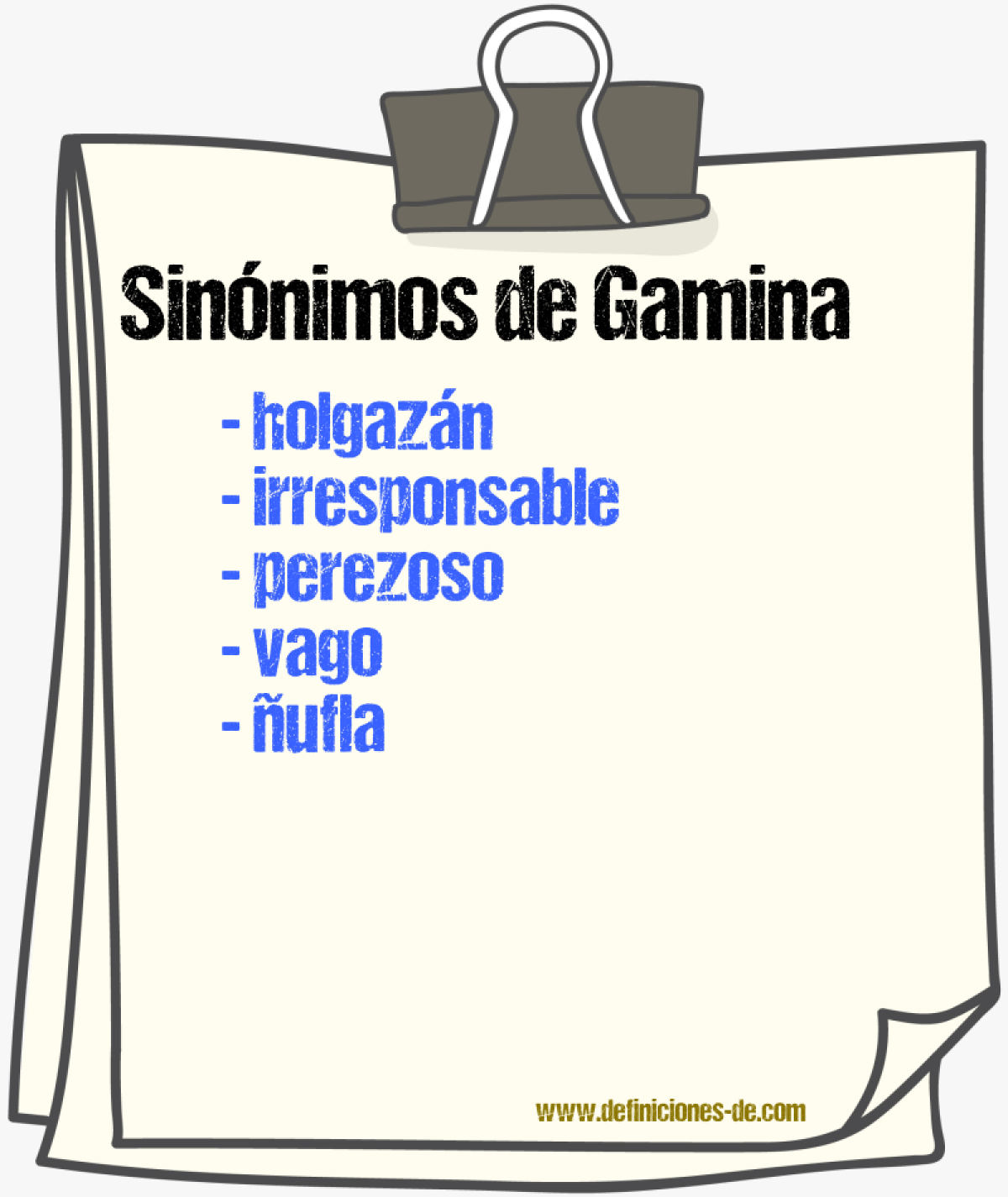 Sinnimos de gamina