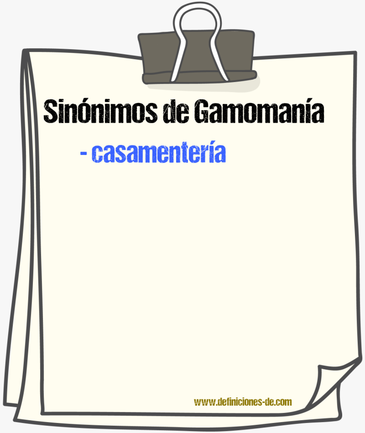 Sinnimos de gamomana