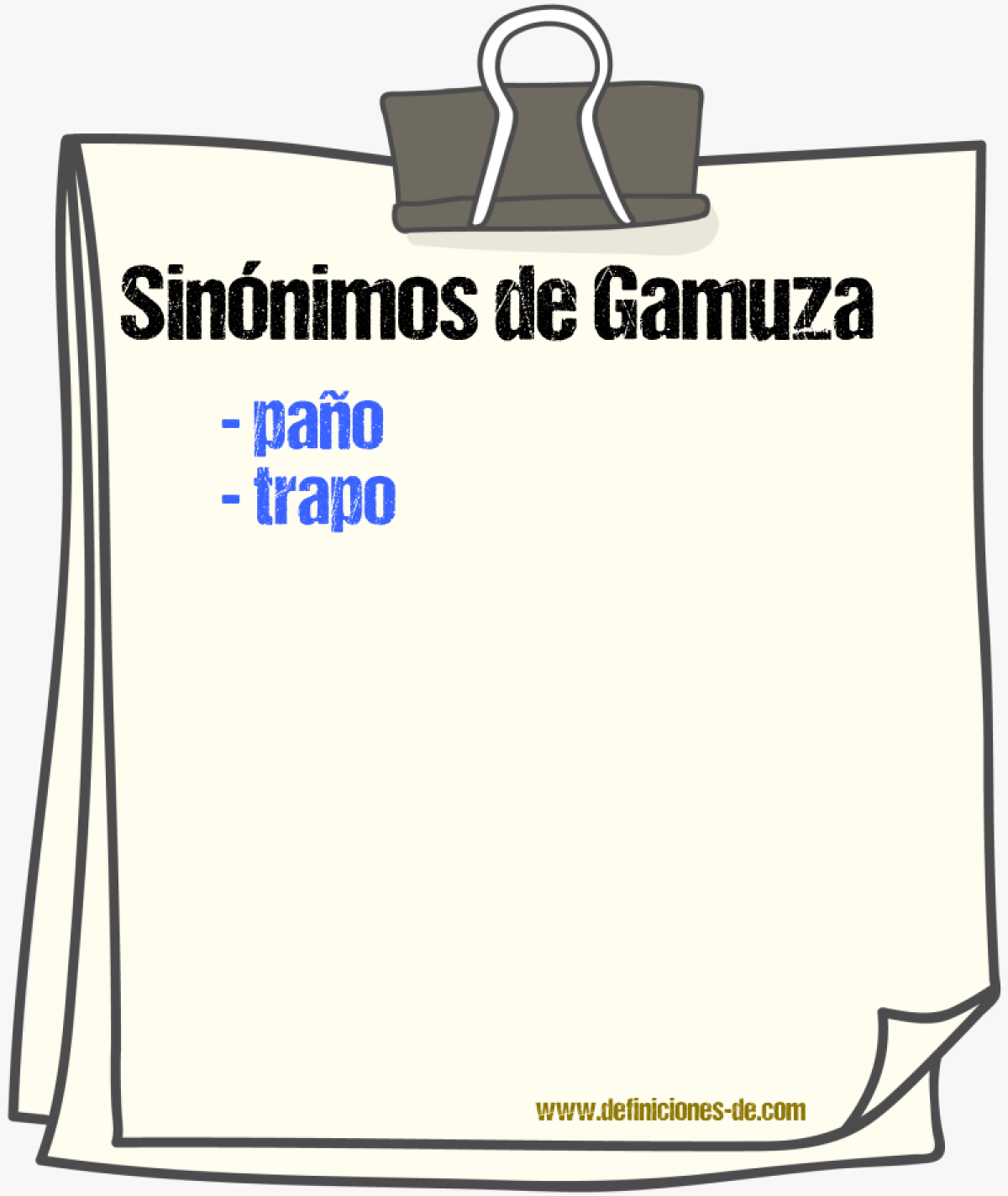 Sinnimos de gamuza