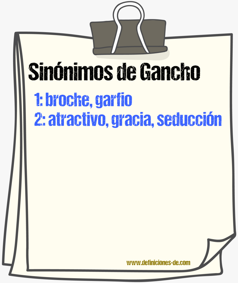 Sinnimos de gancho