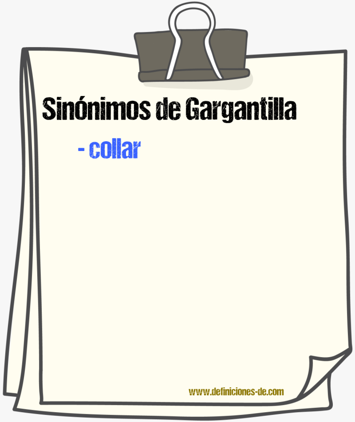 Sinnimos de gargantilla