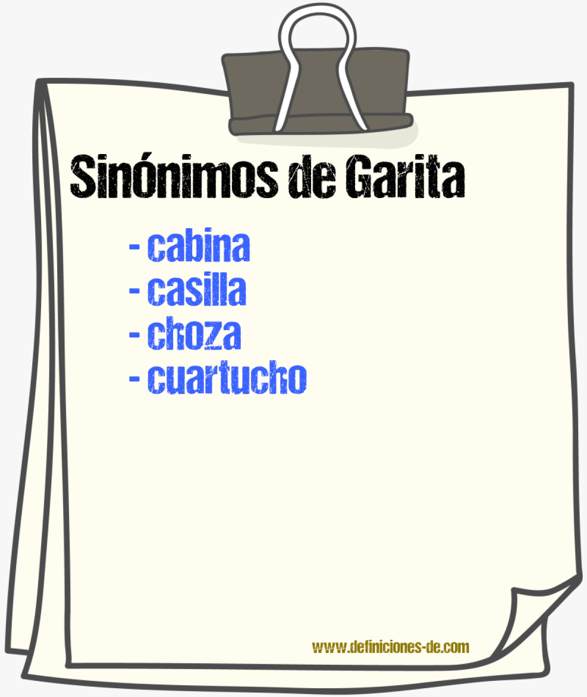 Sinnimos de garita