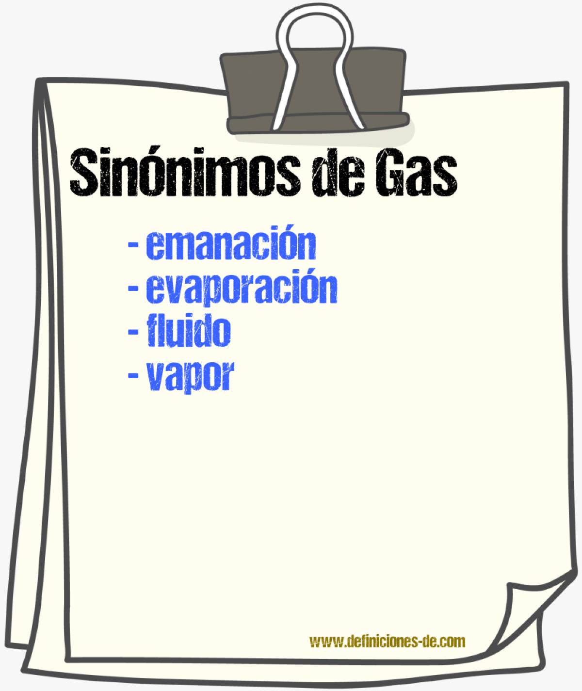 Sinnimos de gas