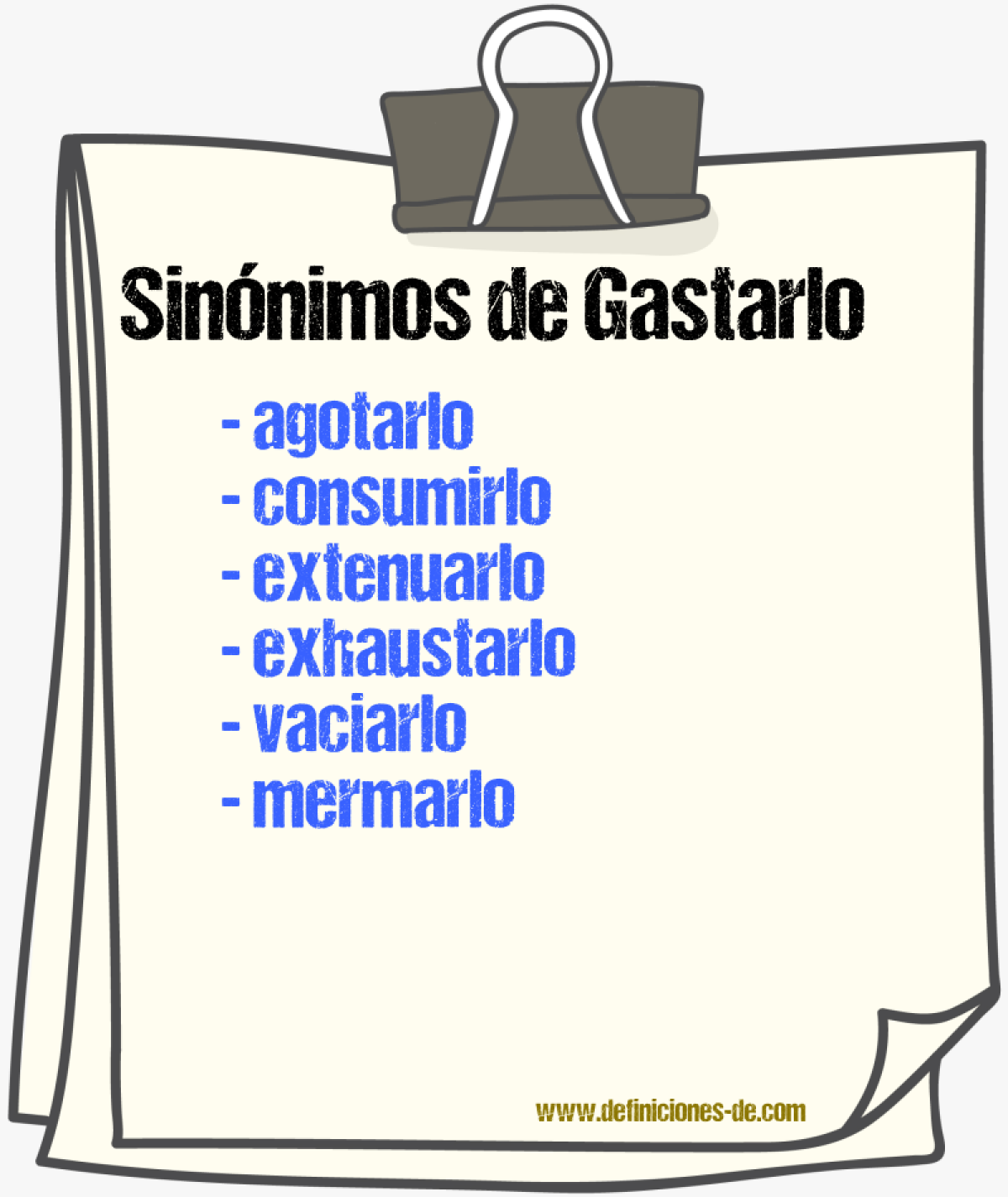 Sinónimos de gastarlo