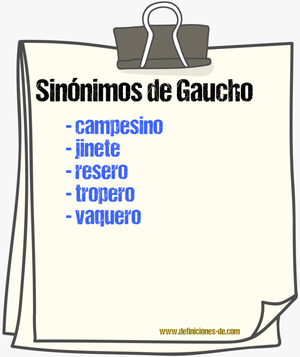 Sinnimos de gaucho