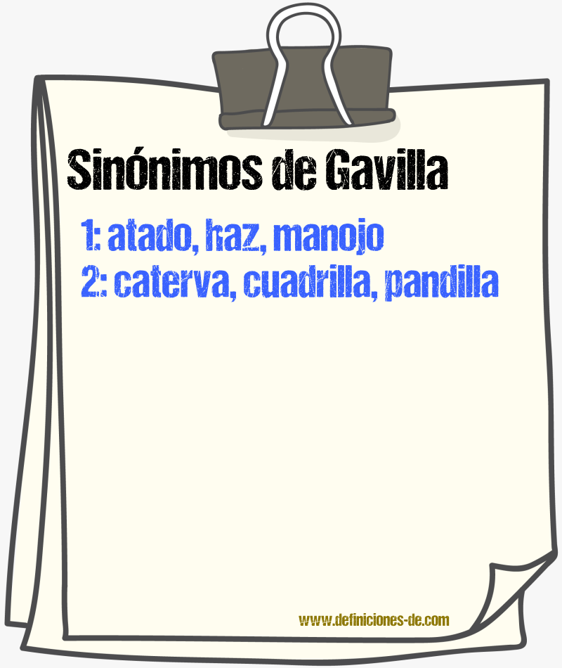 Sinnimos de gavilla