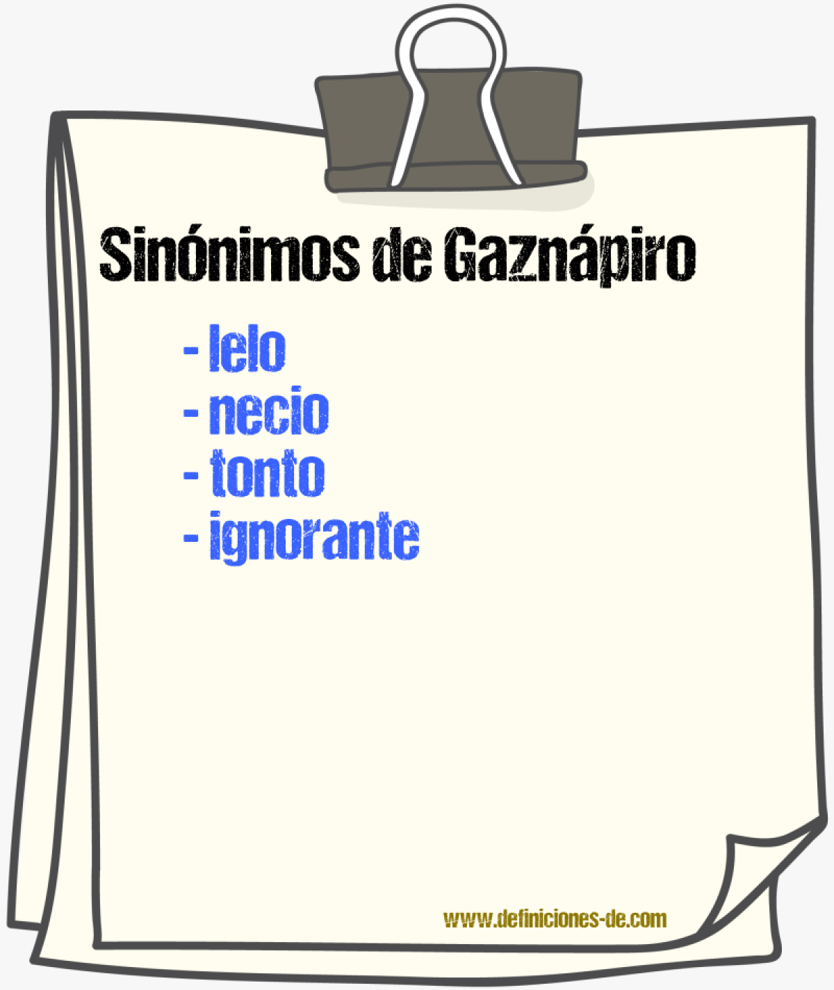 Sinnimos de gaznpiro