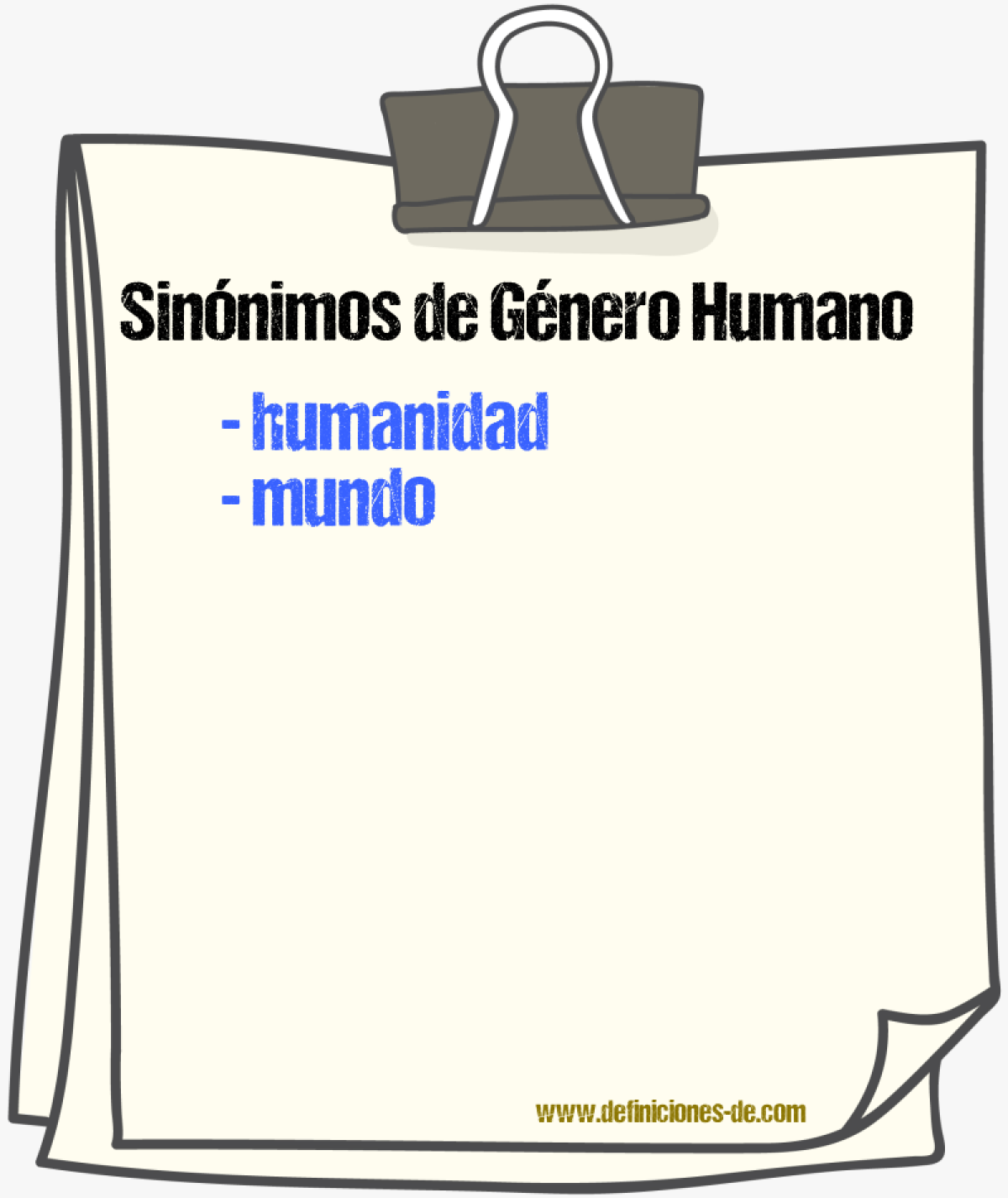 Sinónimos de género humano