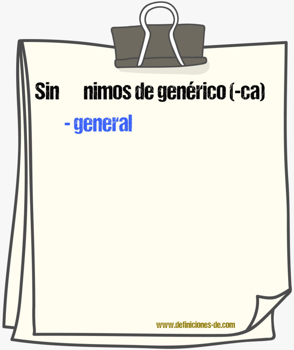 Sinnimos de genrico