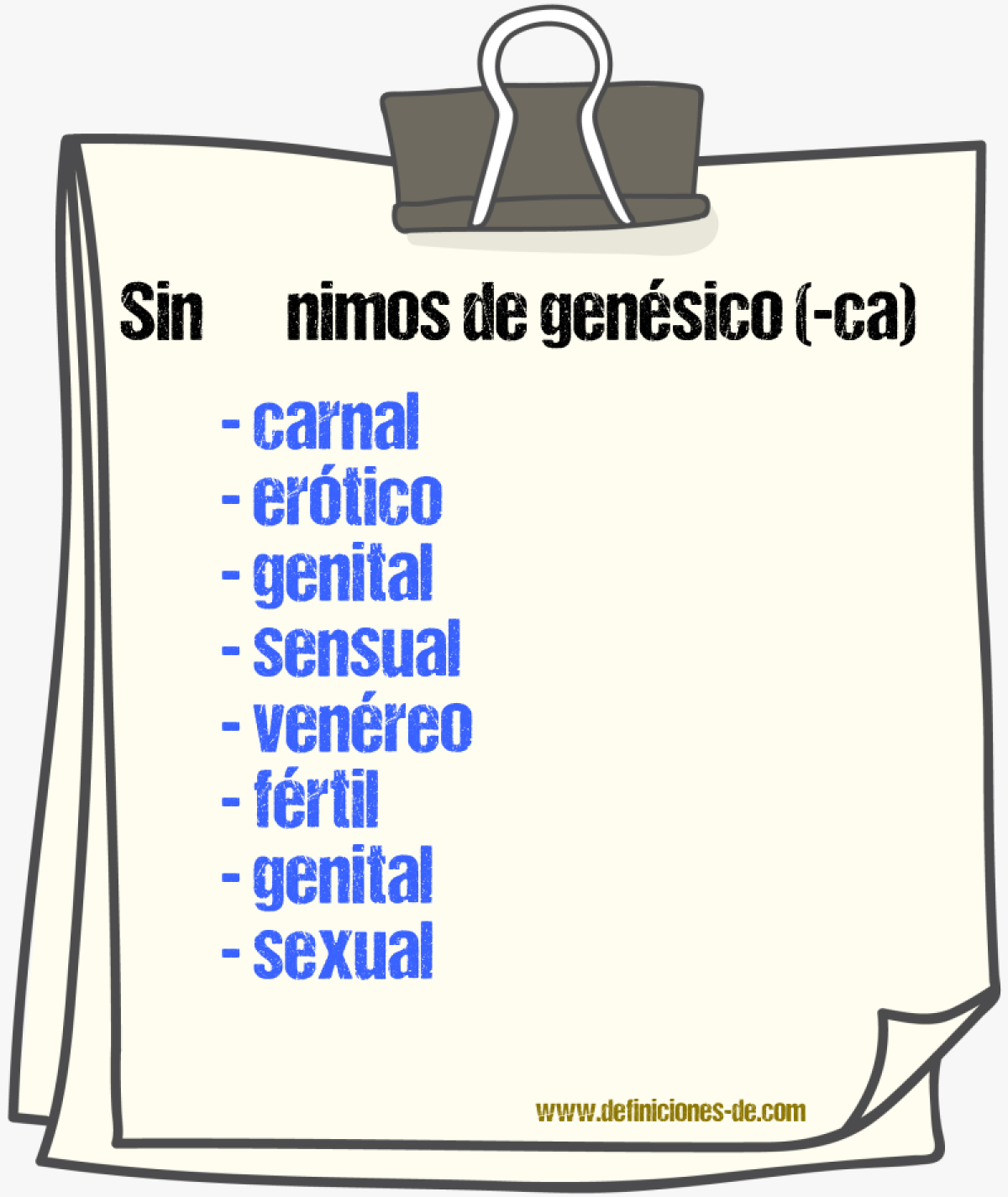 Sinnimos de gensico