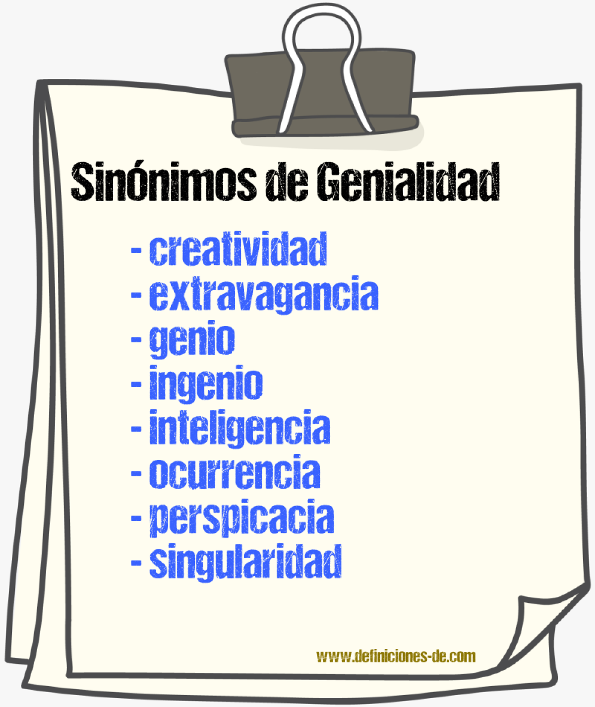 Sinnimos de genialidad