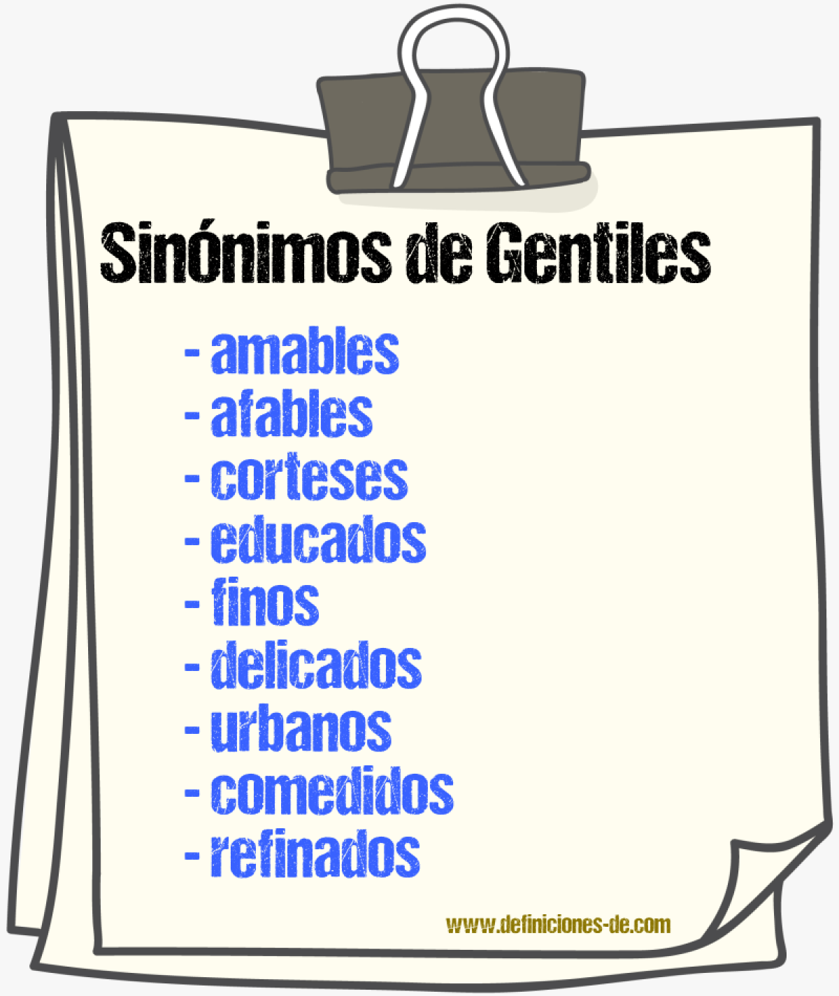 Sinónimos de gentiles