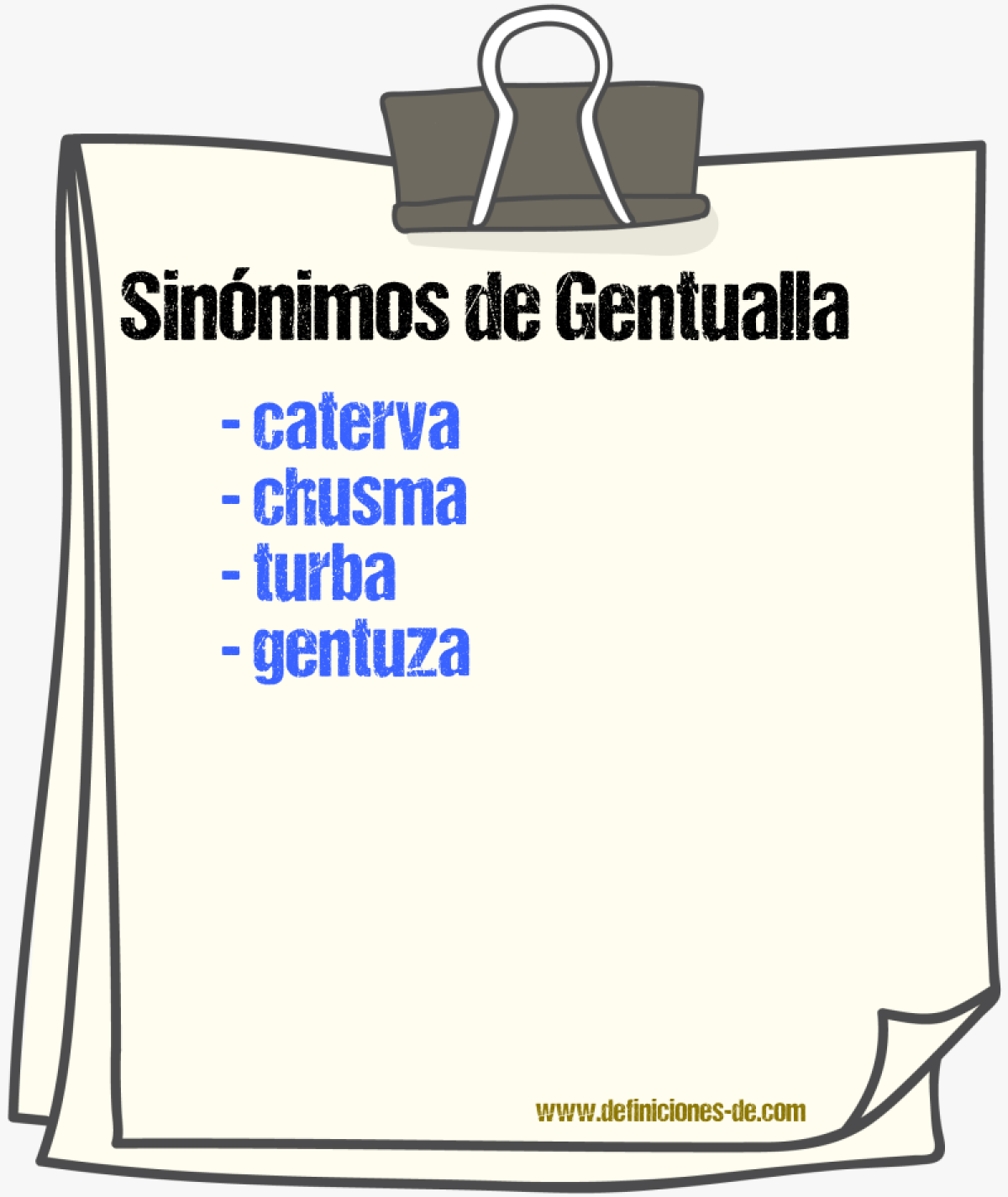 Sinnimos de gentualla