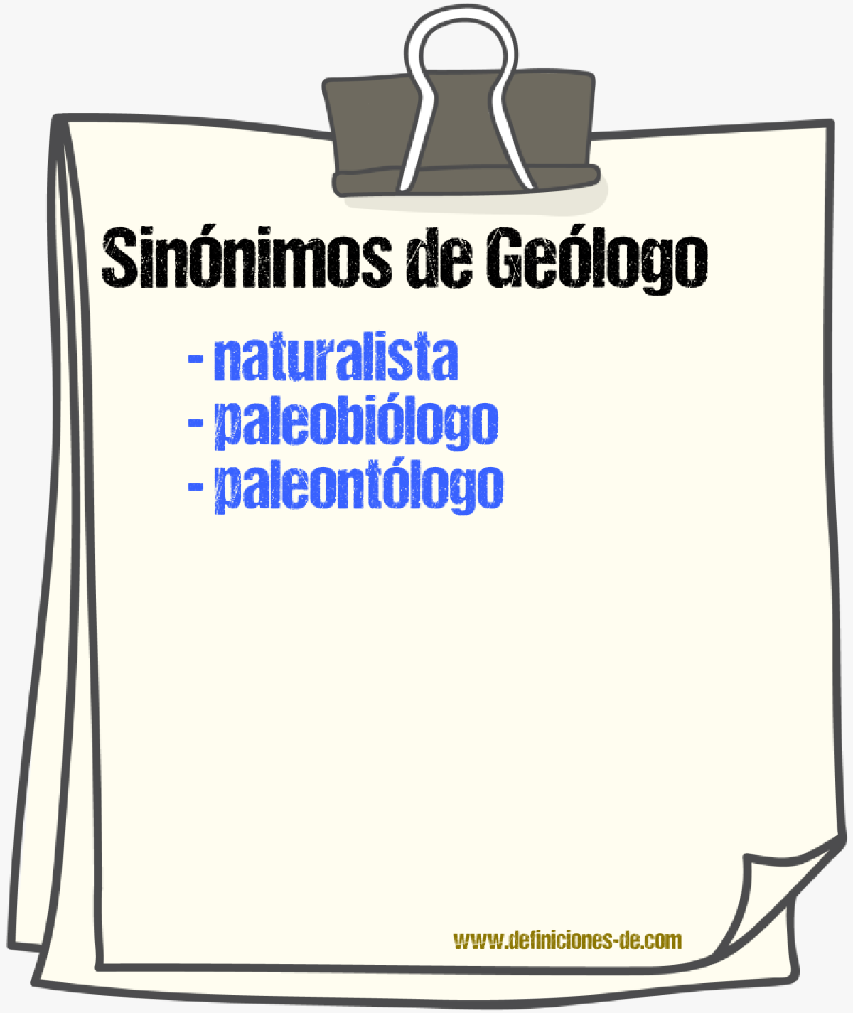 Sinnimos de gelogo