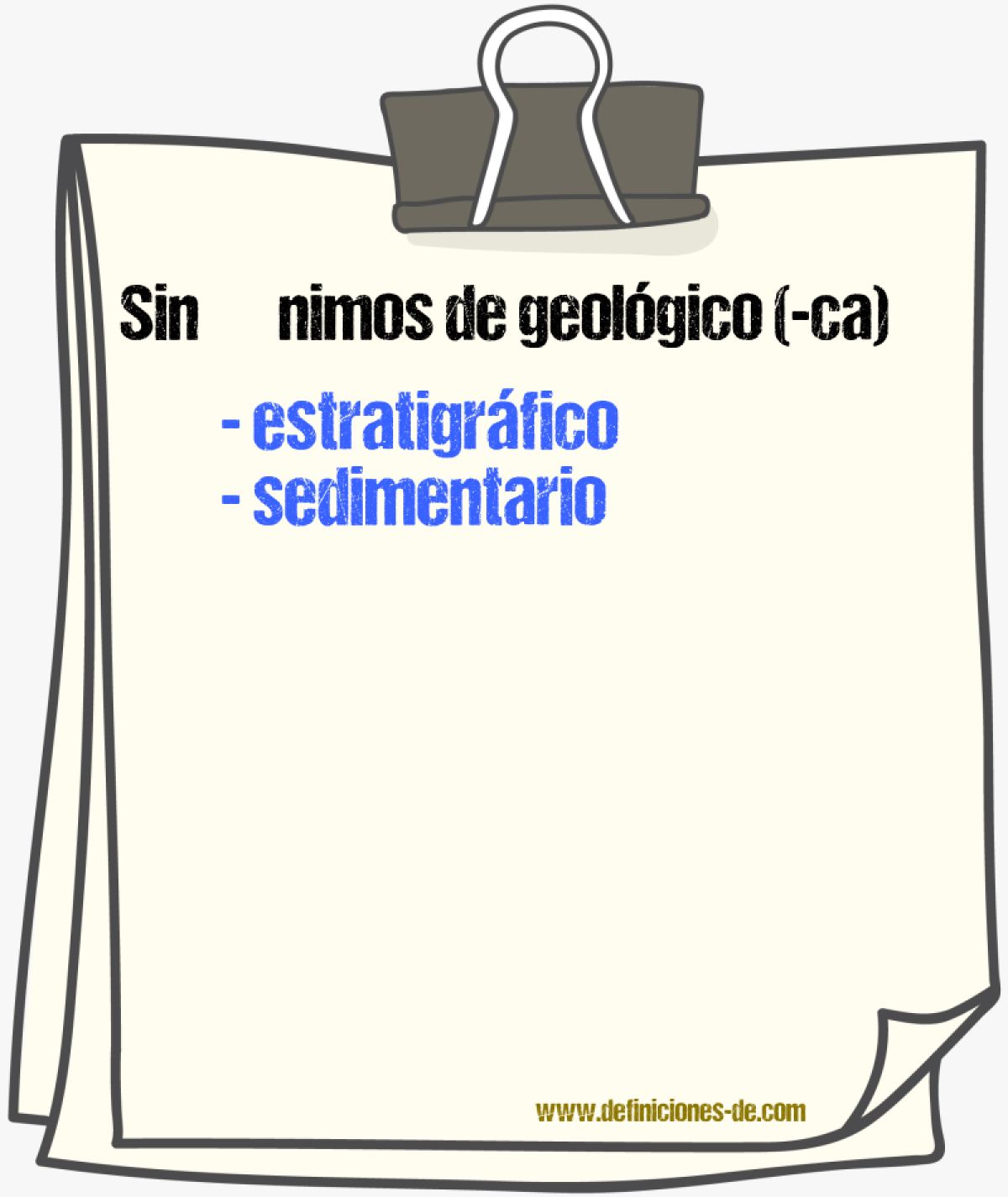 Sinnimos de geolgico