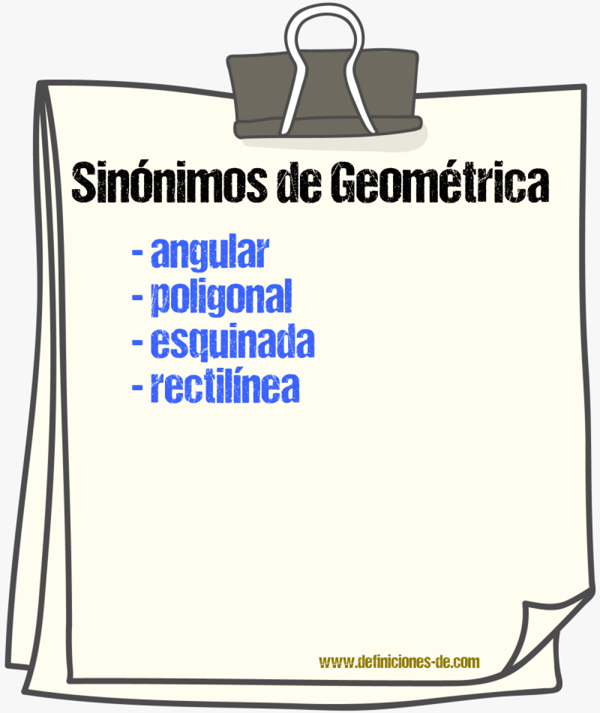 Sinónimos de geométrica