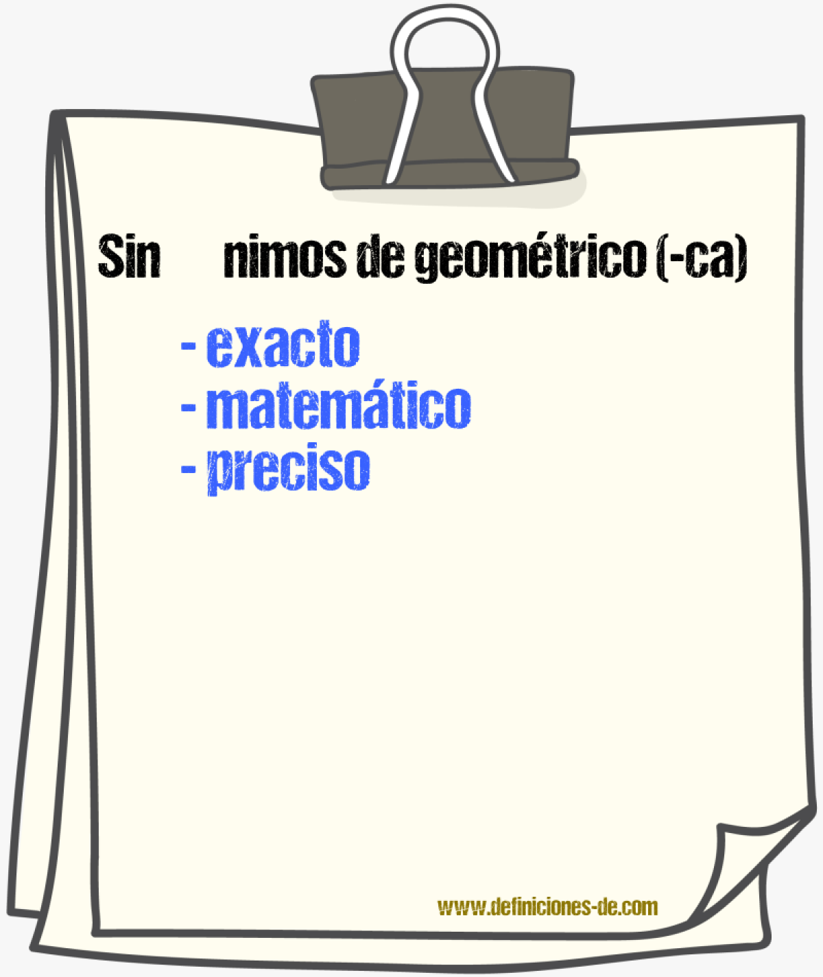 Sinnimos de geomtrico