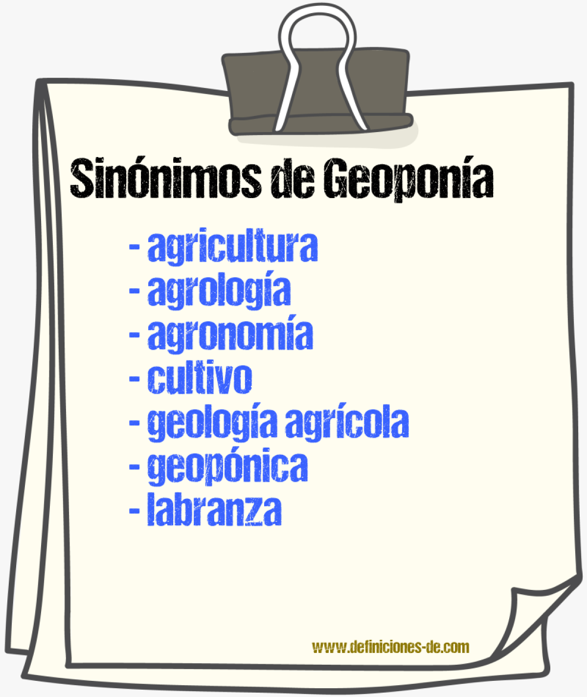 Sinnimos de geopona