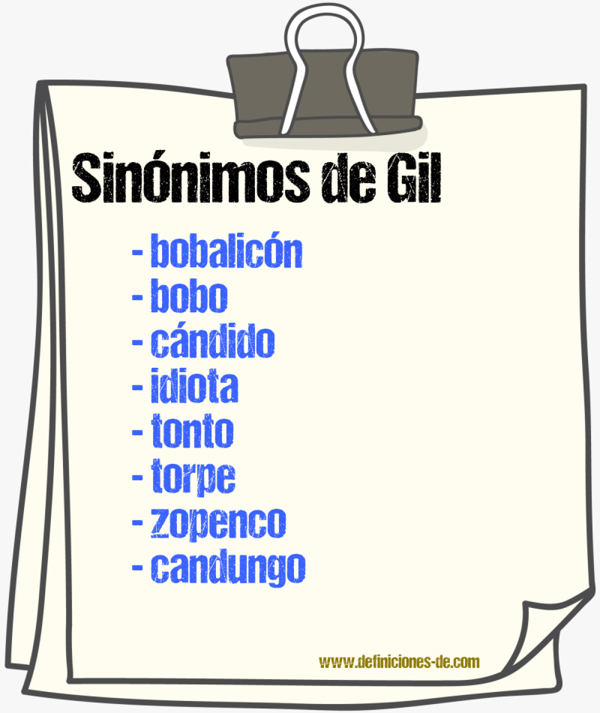 Sinnimos de gil