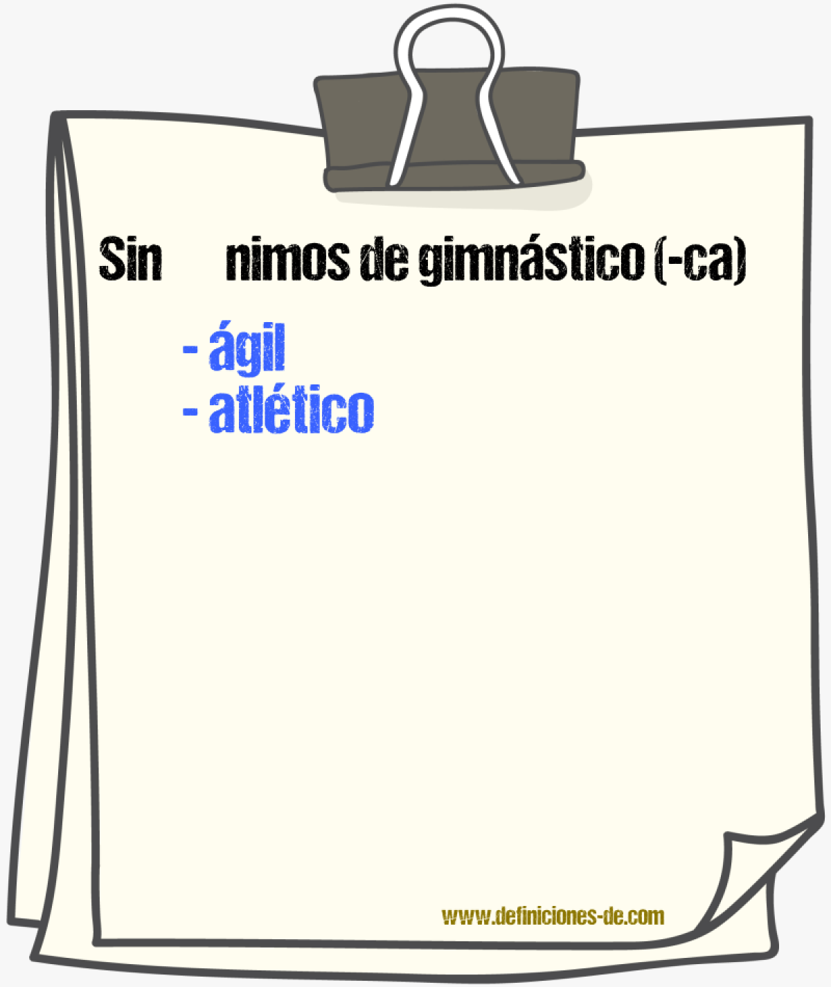 Sinnimos de gimnstico