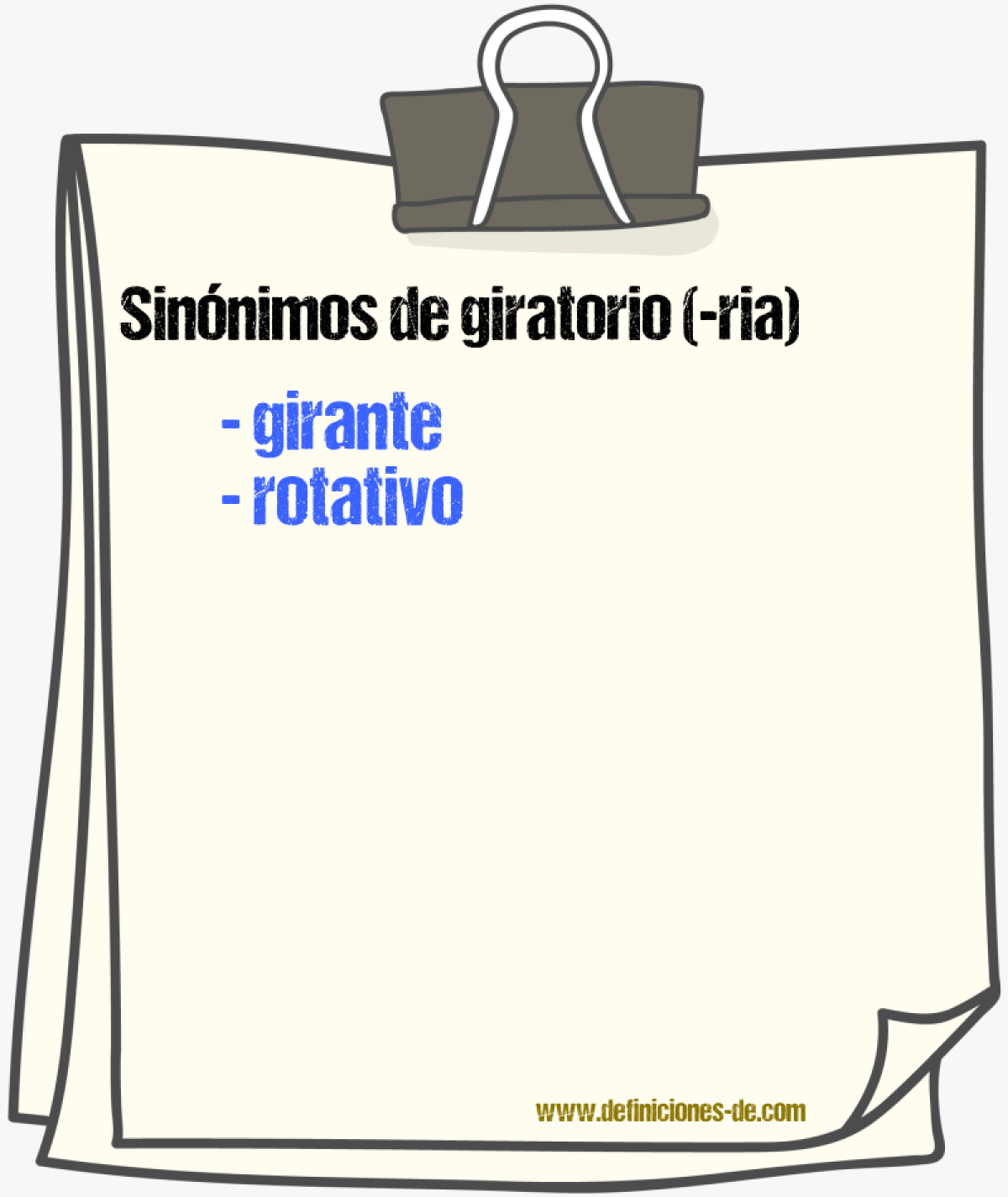 Sinnimos de giratorio