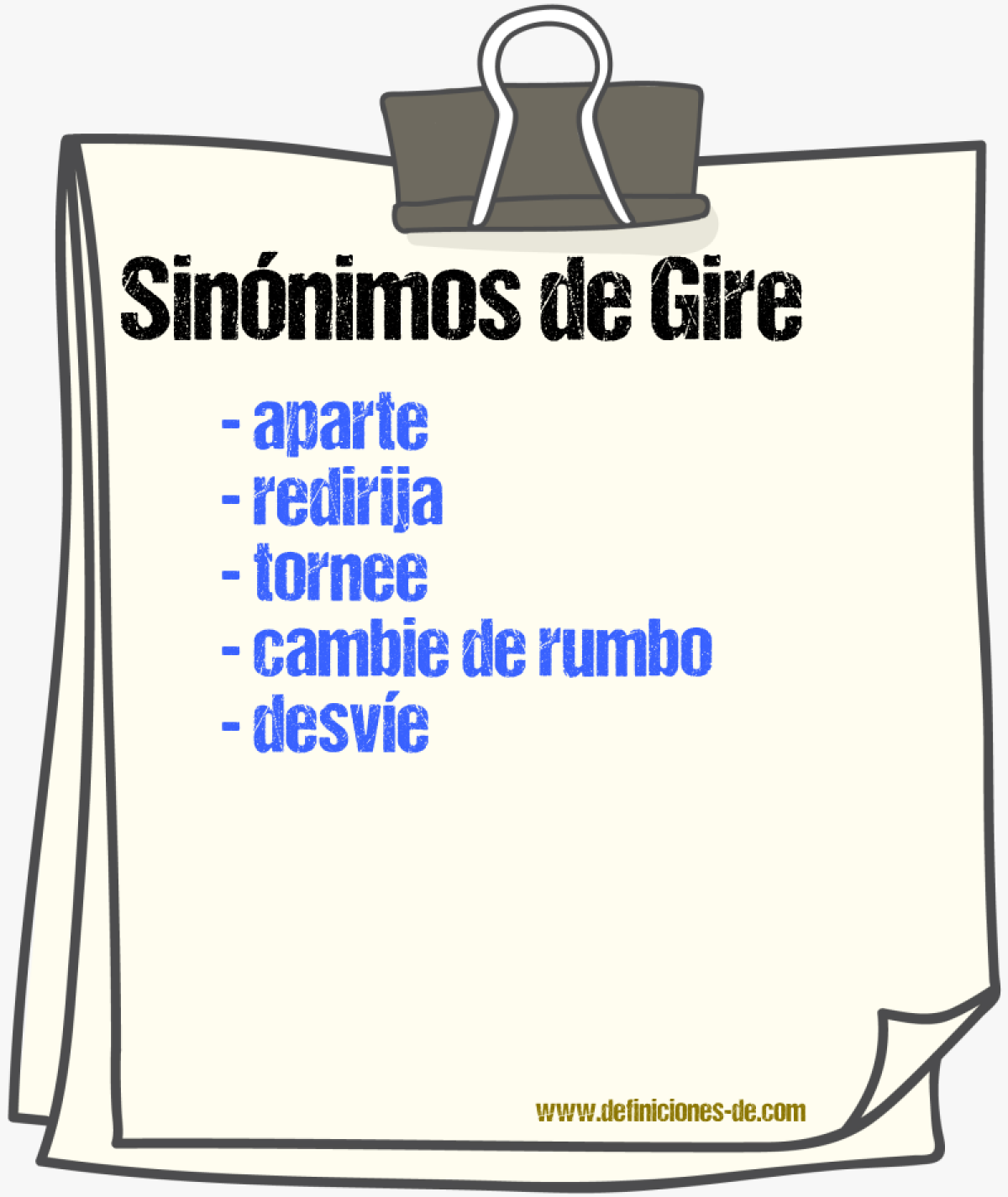 Sinónimos de gire
